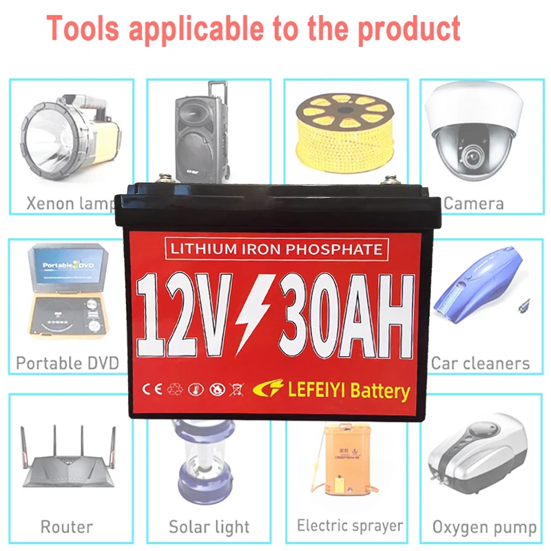 12V 30Ah Lithium-ion Rechargeable Battery Pack for Children's Toy Car, Solar Street Lights Andother Small Equipment Power Supply
12V 30Ah Lithium-ion Rechargeable Battery Pack for Children's Toy Car, Solar Street Lights Andother Small Equipment Power Supply