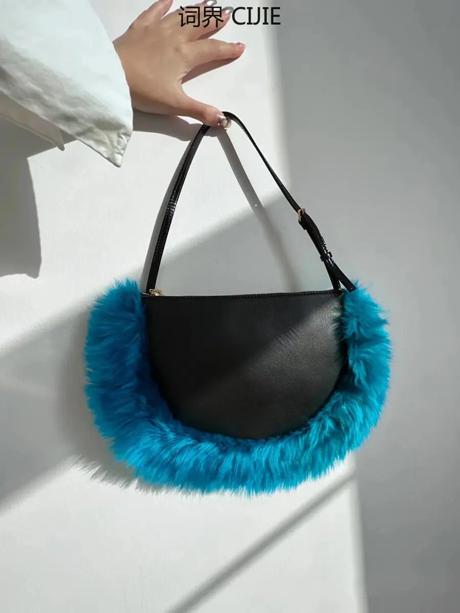 CIJIE New Women's Bag Fashion Fur One Shoulder Underarm Bag Casual All-Match Plush Handbag
CIJIE New Women's Bag Fashion Fur One Shoulder Underarm Bag Casual All-Match Plush Handbag