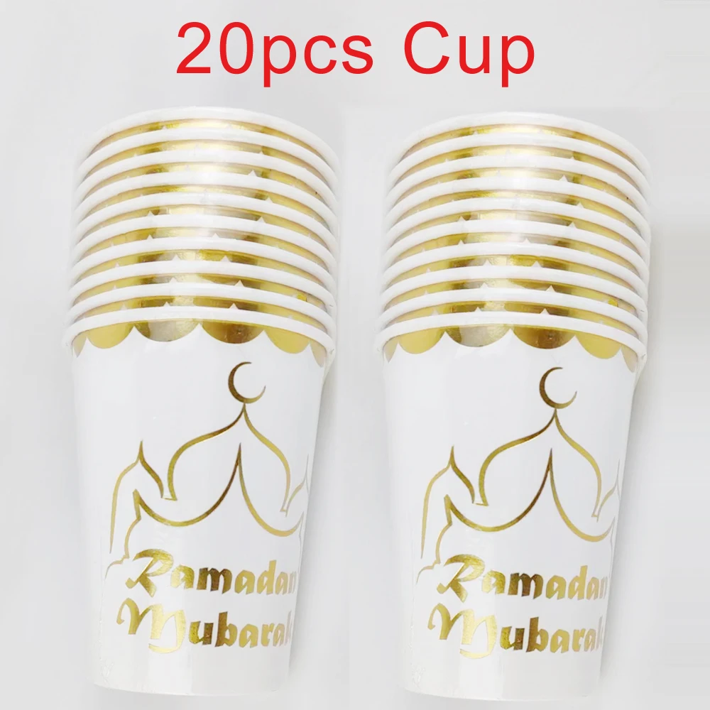Рамадан Мубарак бумажные тарелки и стаканы 20 шт
Рамадан Мубарак бумажные тарелки и стаканы 20 шт