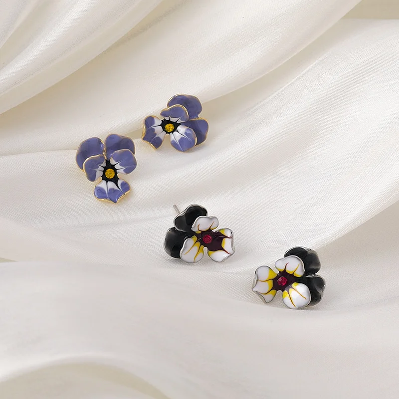 Temperament Purple Enamel Flower Dangle Earring For Women Gradient Color Rhinestone Earring Jewelry Pendientes
Temperament Purple Enamel Flower Dangle Earring For Women Gradient Color Rhinestone Earring Jewelry Pendientes