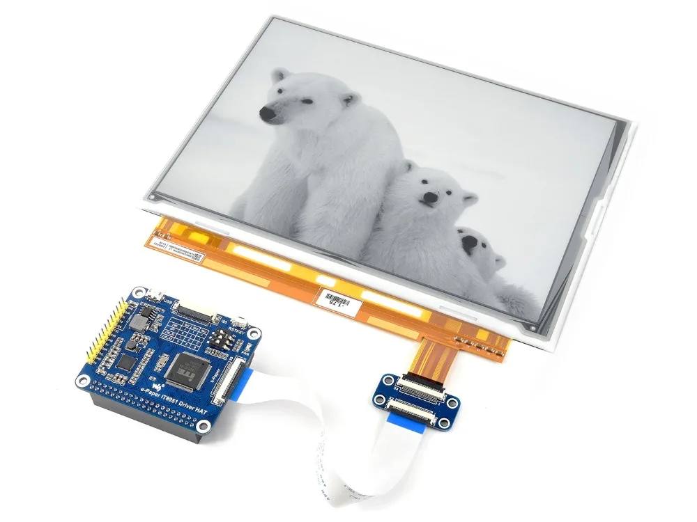 

Waveshare 9.7inch E-Ink display HAT for Raspberry Pi Zero/Zero W/Zero WH/2B/3B/3B+ e-paper with USB/SPI/I80 interface