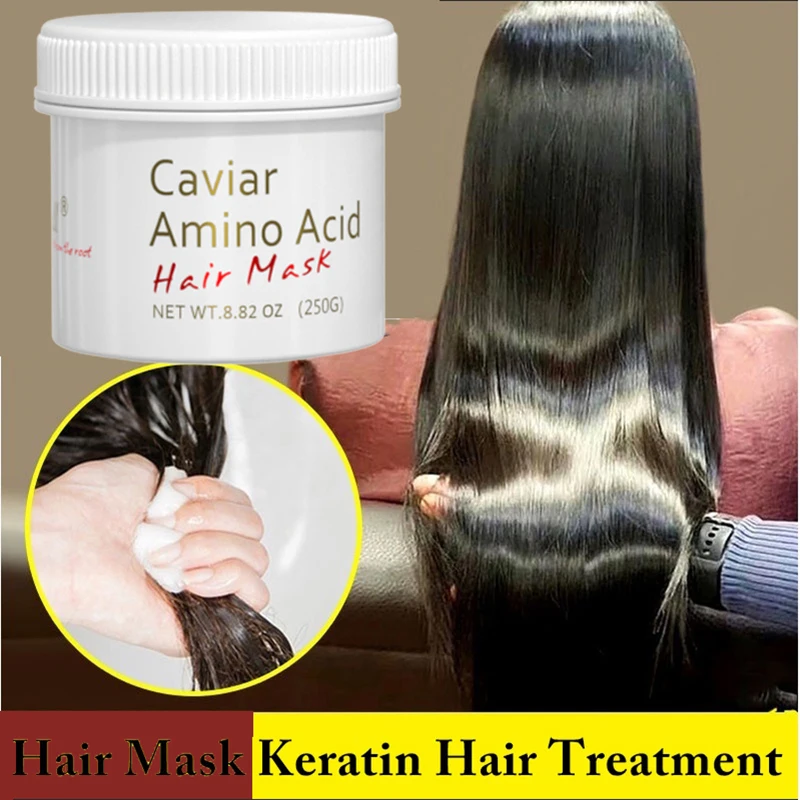 250g Caviar Hair Mask Conditioner Keratin Magical Treatment Mask Amino Acid Moisturizing Repair Damage Restore Soft Hair
250g Caviar Hair Mask Conditioner Keratin Magical Treatment Mask Amino Acid Moisturizing Repair Damage Restore Soft Hair