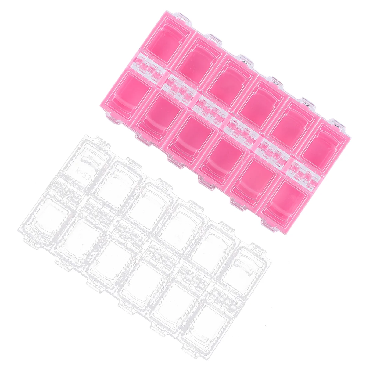 2 Pcs Pink Fake Nails Plastic Beads Supplies Container Storage Case Empty Box 
2 Pcs Pink Fake Nails Plastic Beads Supplies Container Storage Case Empty Box