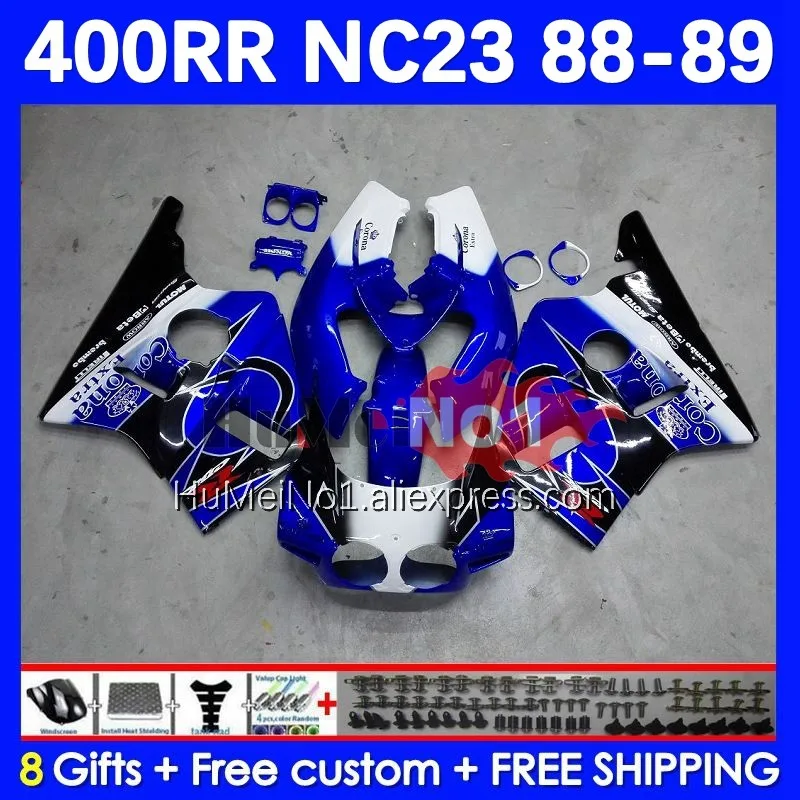 

CBR400RR For HONDA CBR 400 RR 400RR 1988 1989 1990 1991 1992 1993 135No.8 blue glossy CBR400 RR NC23 88 89 90 91 92 93 Fairing