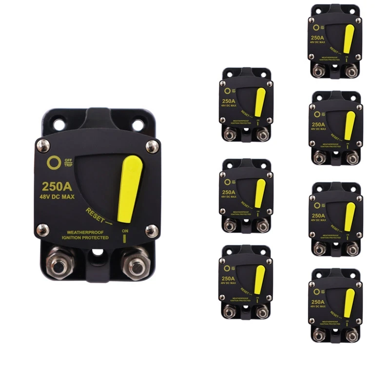 NEW AMP RV Yacht Circuit Breaker Fuse Reset 12-48V DC Car Audio Amplifier Breaker Waterproof (50A) 
NEW AMP RV Yacht Circuit Breaker Fuse Reset 12-48V DC Car Audio Amplifier Breaker Waterproof (50A)