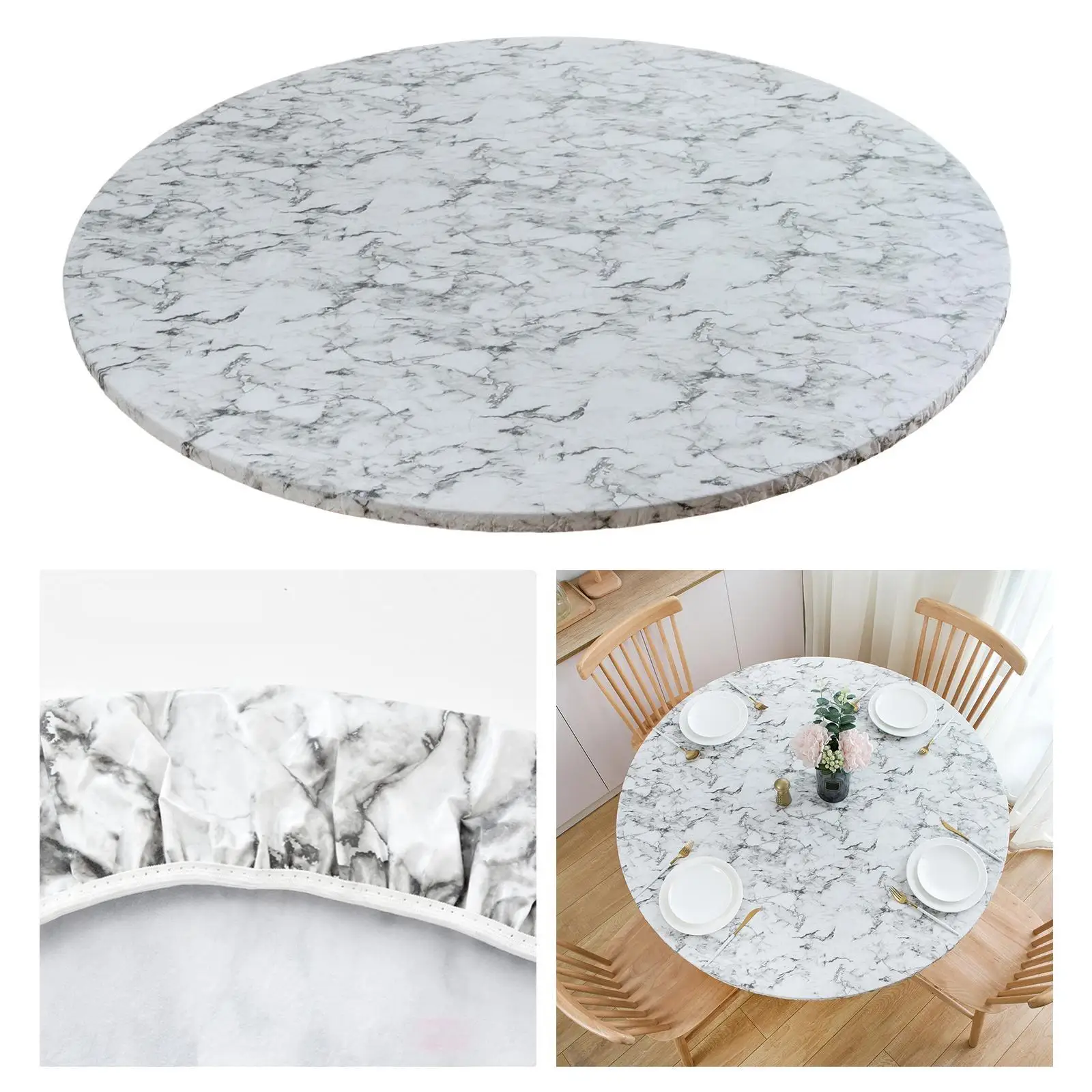 Round Vinyl Fitted Tablecloth Table Cover with Flannel Backing 100 to 110cm Table Cloth Cover Home Kitchen Dining Room
Round Vinyl Fitted Tablecloth Table Cover with Flannel Backing 100 to 110cm Table Cloth Cover Home Kitchen Dining Room