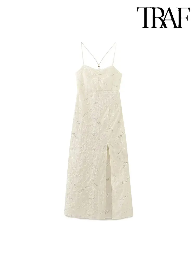 TRAF Hollow Out Embroidery Slip Dress Woman Ruched Long Dresses For Women Backless Sexy Dress Summer Midi Party Dress
TRAF Hollow Out Embroidery Slip Dress Woman Ruched Long Dresses For Women Backless Sexy Dress Summer Midi Party Dress