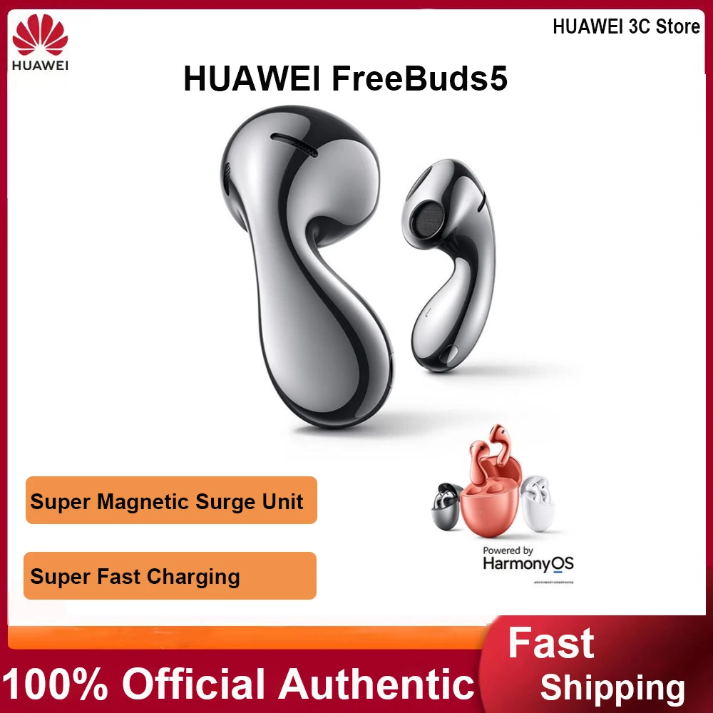 

Official Huawei FreeBuds 5 Wireless Headphones Call noise reduction Earphones HWA and Hi-Res dual HD audio certification Earbuds