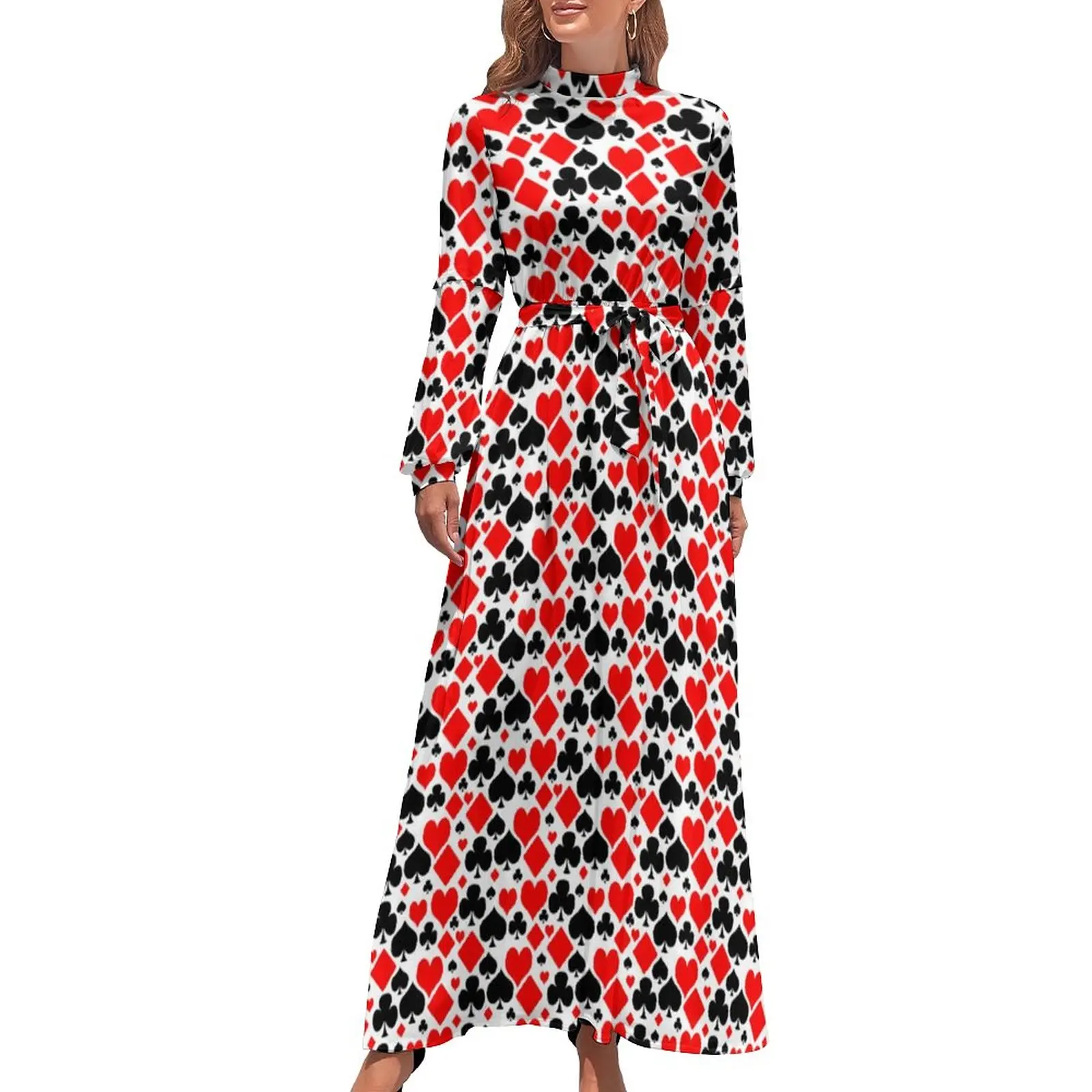 Red Heart Dress Diamonds Clubs and Spades Sexy Graphic Maxi Dress High Waist Long Sleeve Street Wear Bohemia Long Dresses
Red Heart Dress Diamonds Clubs and Spades Sexy Graphic Maxi Dress High Waist Long Sleeve Street Wear Bohemia Long Dresses