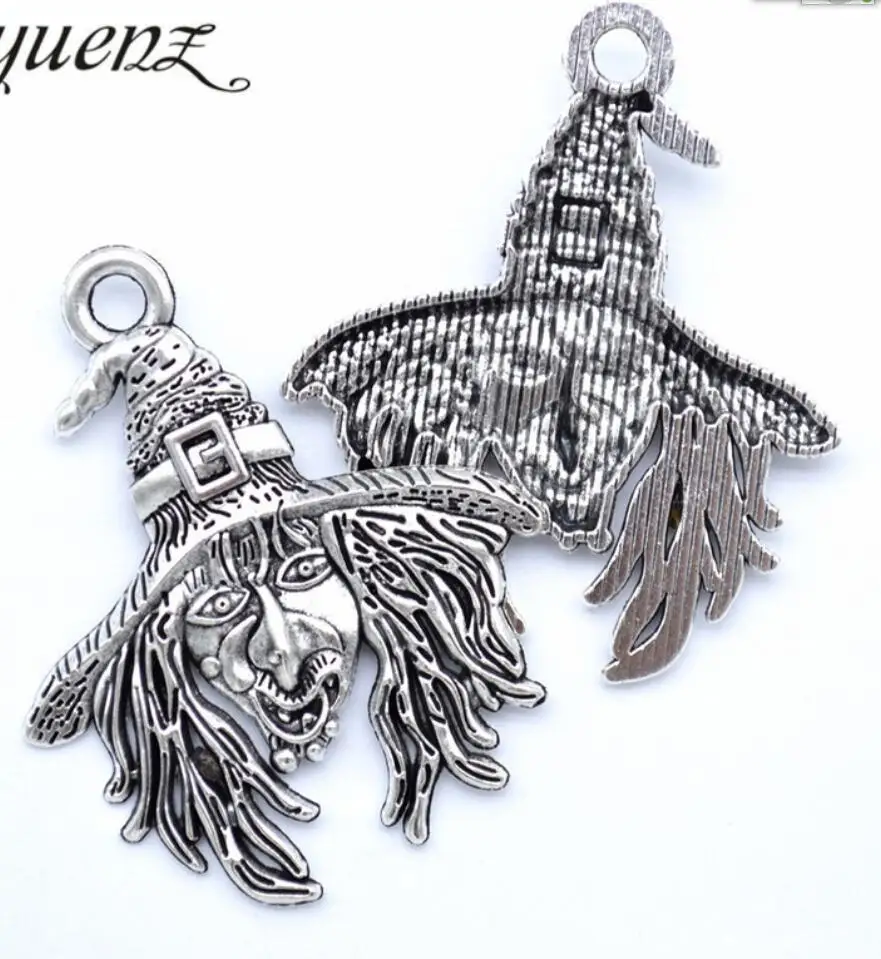 10pcs Charms Halloween Witch 58*48mm Tibetan Silver Color Pendants Antique Jewelry Making DIY Handmade Craft F0741
10pcs Charms Halloween Witch 58*48mm Tibetan Silver Color Pendants Antique Jewelry Making DIY Handmade Craft F0741