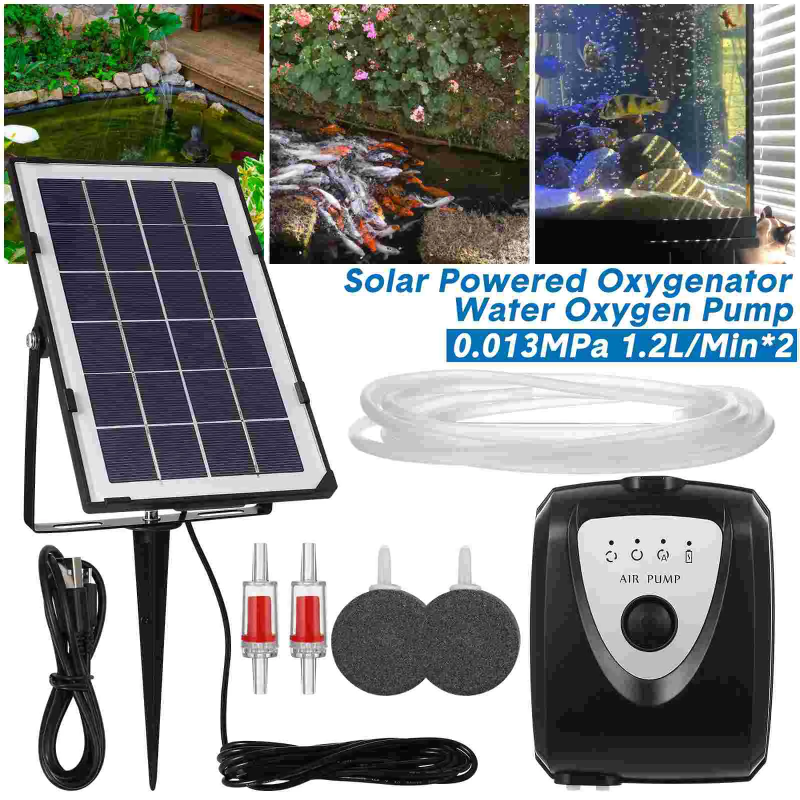 Aquarium Air Pump Set Solar Air Pump Aquarium and Air Bubble Stones for Fish Tank Pond
Aquarium Air Pump Set Solar Air Pump Aquarium and Air Bubble Stones for Fish Tank Pond