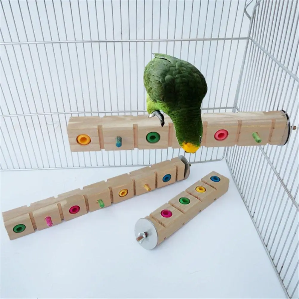 Parrots Wooden Perch Stand Multi-functional Colorful Stand Pole Bird Training Toys With Chewable Bead
Parrots Wooden Perch Stand Multi-functional Colorful Stand Pole Bird Training Toys With Chewable Bead