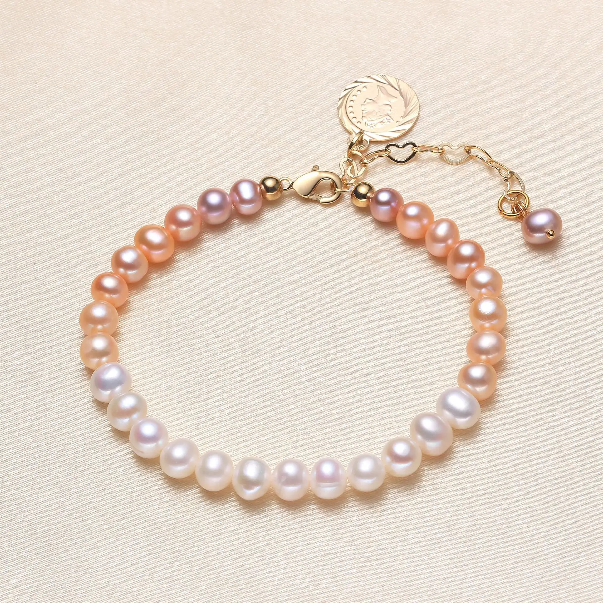 18K Gold Beautiful Real Natural Coloful Pearl Bracelet Women,Classic Freshwater Round Pearl Bracelet Bridal Gift
18K Gold Beautiful Real Natural Coloful Pearl Bracelet Women,Classic Freshwater Round Pearl Bracelet Bridal Gift