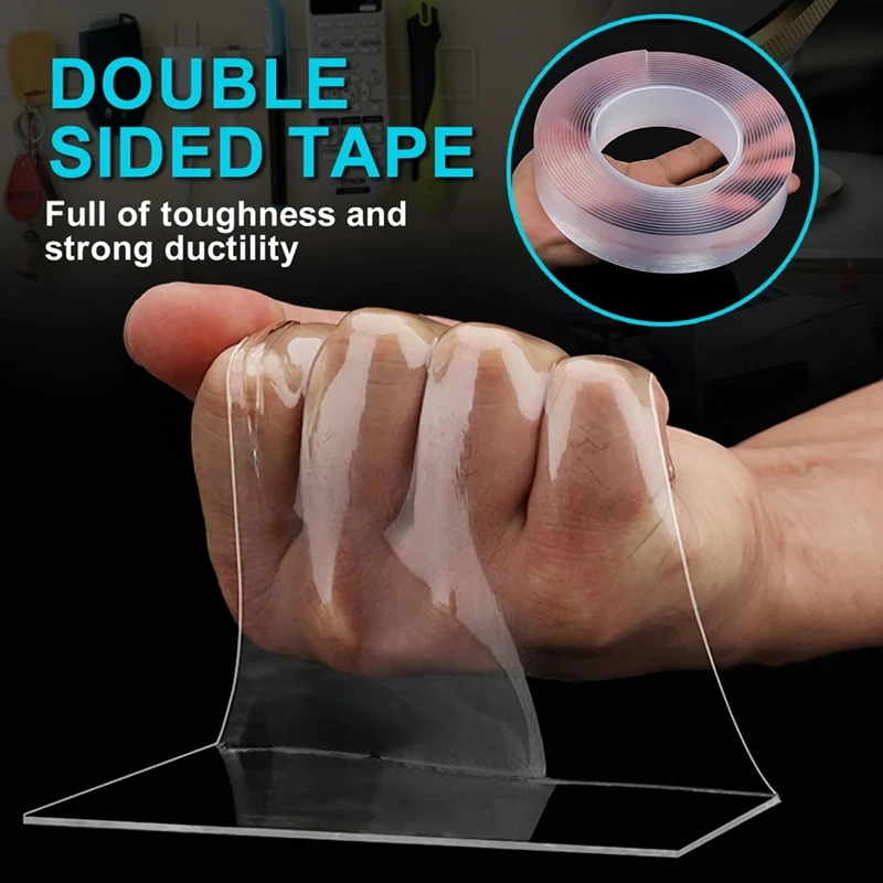 Nano Tape Double Sided Tape Transparent Reusable Waterproof Adhesive Tapes Cleanable Kitchen Bathroom Large size Super Tape
Nano Tape Double Sided Tape Transparent Reusable Waterproof Adhesive Tapes Cleanable Kitchen Bathroom Large size Super Tape