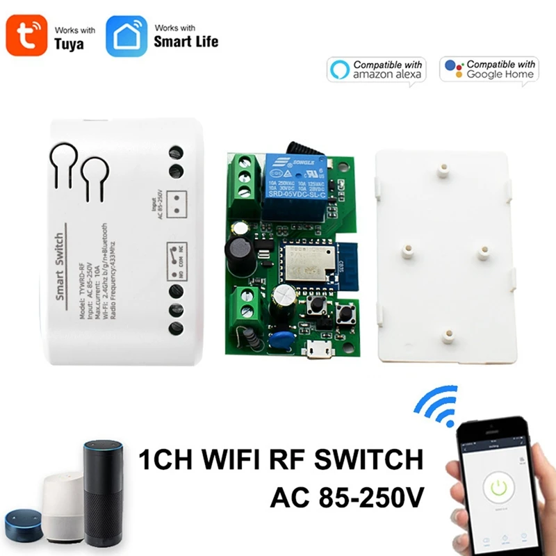 AUBESS Relay Module Tuya Smart Home Wifi Switch 1CH DC 7-32V 5V 12v 24v Newest RF Receiver Sensor Works With Alexa Google Home
AUBESS Relay Module Tuya Smart Home Wifi Switch 1CH DC 7-32V 5V 12v 24v Newest RF Receiver Sensor Works With Alexa Google Home