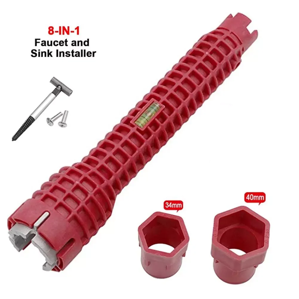 8 In 1 Water Pipe Double End Wrench Basin Bottom Pliers Sleeve Anti-slip Bathroom Faucet Sink Installation Maintenance Tool
8 In 1 Water Pipe Double End Wrench Basin Bottom Pliers Sleeve Anti-slip Bathroom Faucet Sink Installation Maintenance Tool