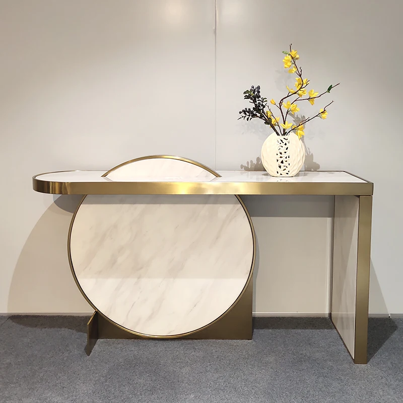 zq Nordic Light Luxury Console Hallway Simple Modern Metal Wall Marble Console Tables
zq Nordic Light Luxury Console Hallway Simple Modern Metal Wall Marble Console Tables