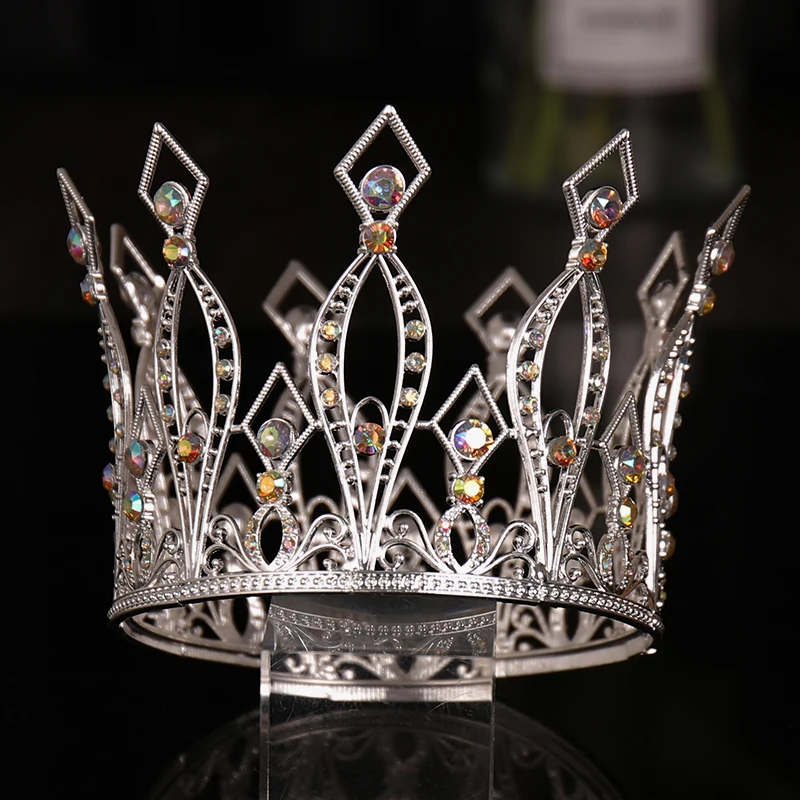 Silver Color Crystal Tiaras And Crowns Colorful Rhinestone Round Queen Diadems Wedding Hair Accessories Bridal Hair Jewelry Gift
Silver Color Crystal Tiaras And Crowns Colorful Rhinestone Round Queen Diadems Wedding Hair Accessories Bridal Hair Jewelry Gift