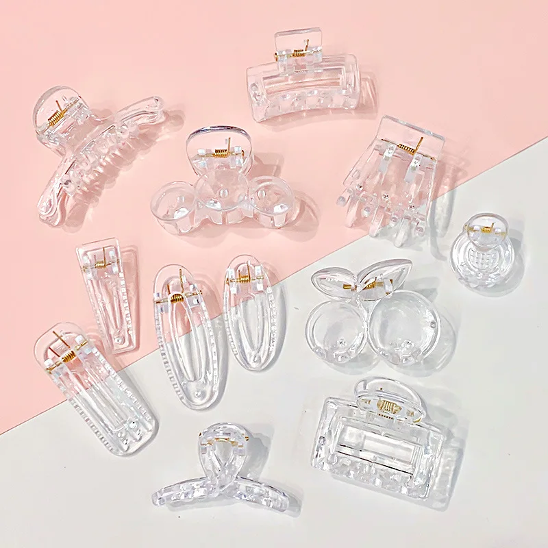 Transparent Color Geometric Hairpin Claw for Women Girl Clear Plastic Hair Claws Pin Ponytail Holder Grab Clips Hair Accessories
Transparent Color Geometric Hairpin Claw for Women Girl Clear Plastic Hair Claws Pin Ponytail Holder Grab Clips Hair Accessories