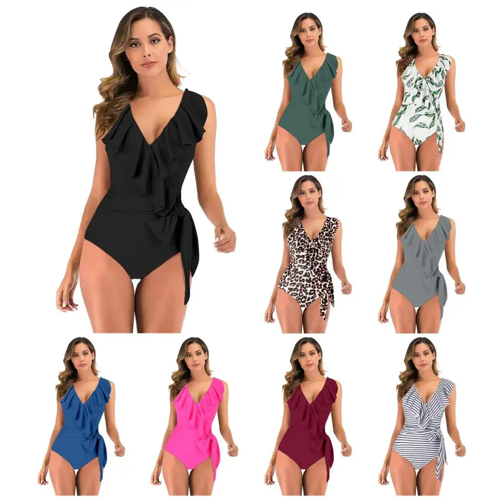 Women Sexy Pleated Ruffled One-piece Swimsuit Monokini Swimwear Push Up Bikini 2022 New Bathing Suits Summer Beach Swimming Suit
Women Sexy Pleated Ruffled One-piece Swimsuit Monokini Swimwear Push Up Bikini 2022 New Bathing Suits Summer Beach Swimming Suit