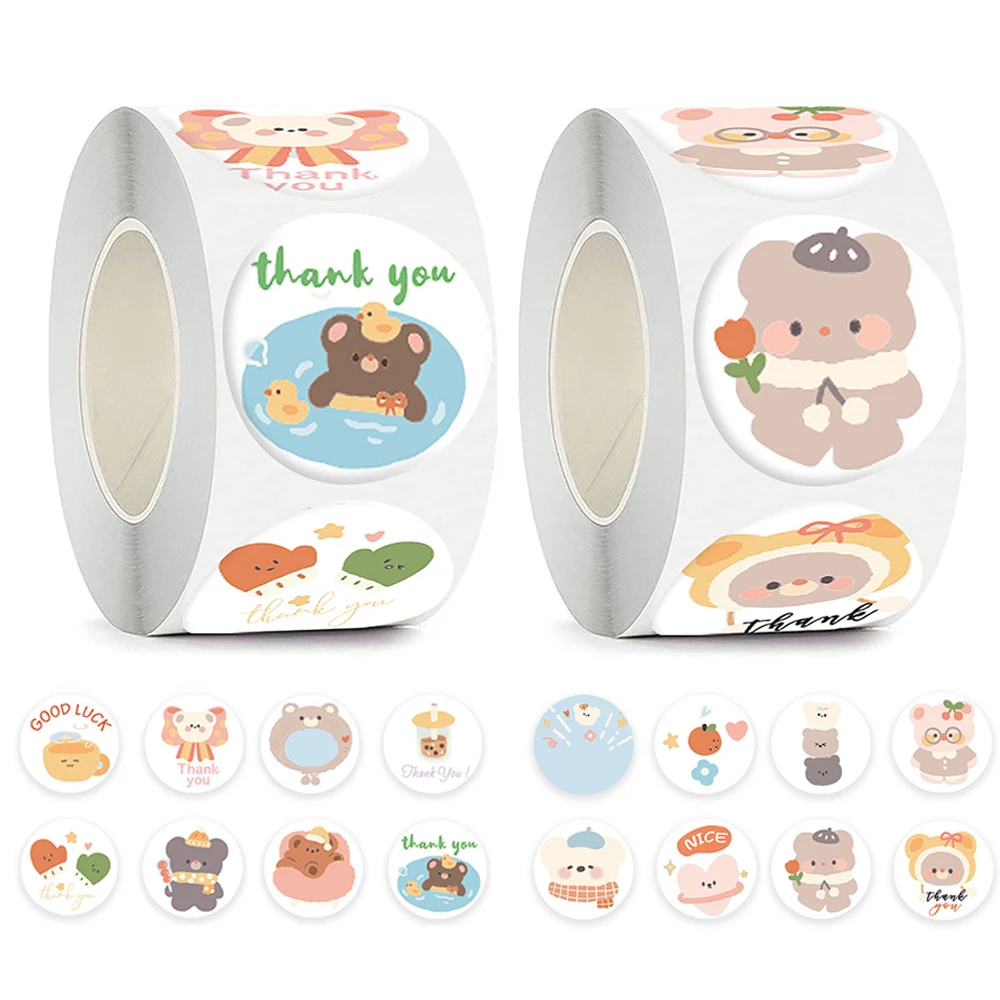 500Pcs/roll 1 Inch Round Cute Animal Thank You Label Stickers DIY Scrapbooking Envelopes Gift Decorative Stickers Stationery
500Pcs/roll 1 Inch Round Cute Animal Thank You Label Stickers DIY Scrapbooking Envelopes Gift Decorative Stickers Stationery