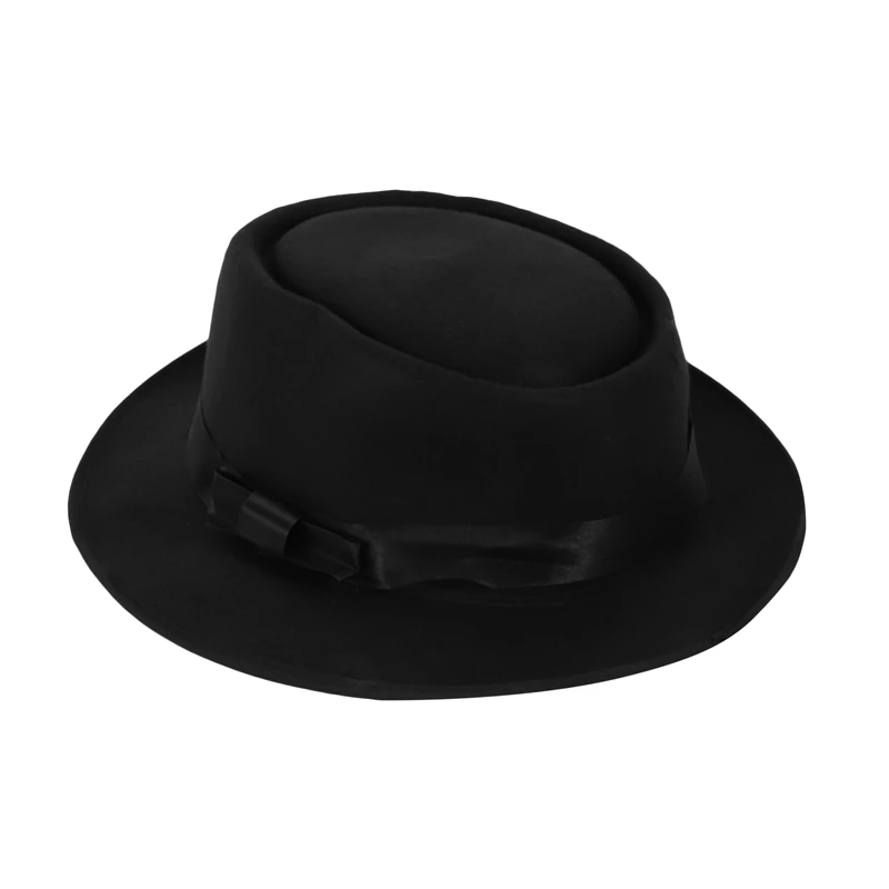 Women Men Cool Classic Jazz Hats Fedora Trilby Hat Blower Hats With Bowknot (Black)
Women Men Cool Classic Jazz Hats Fedora Trilby Hat Blower Hats With Bowknot (Black)