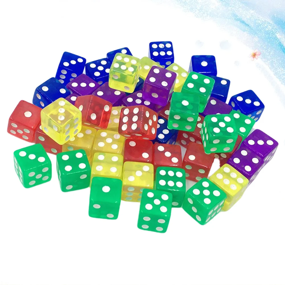 50pcs 1.6cm Square Cube Transparent Dice Entertainment Dice Board Games for Night Pub KTV)
50pcs 1.6cm Square Cube Transparent Dice Entertainment Dice Board Games for Night Pub KTV)