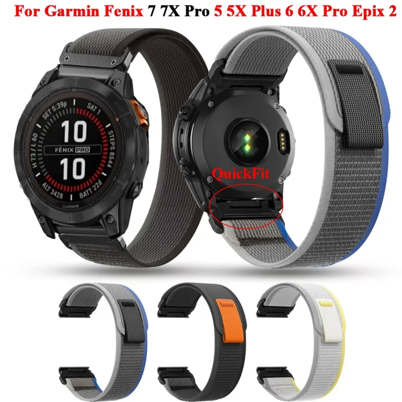 22 26MM Nylon Watchband For Garmin Fenix 7X 7 6X 6 Pro 5X 5 Plus Epix Gen 2 Strap Wristband Forerunner 935 945 QuickFit Bracelet
22 26MM Nylon Watchband For Garmin Fenix 7X 7 6X 6 Pro 5X 5 Plus Epix Gen 2 Strap Wristband Forerunner 935 945 QuickFit Bracelet