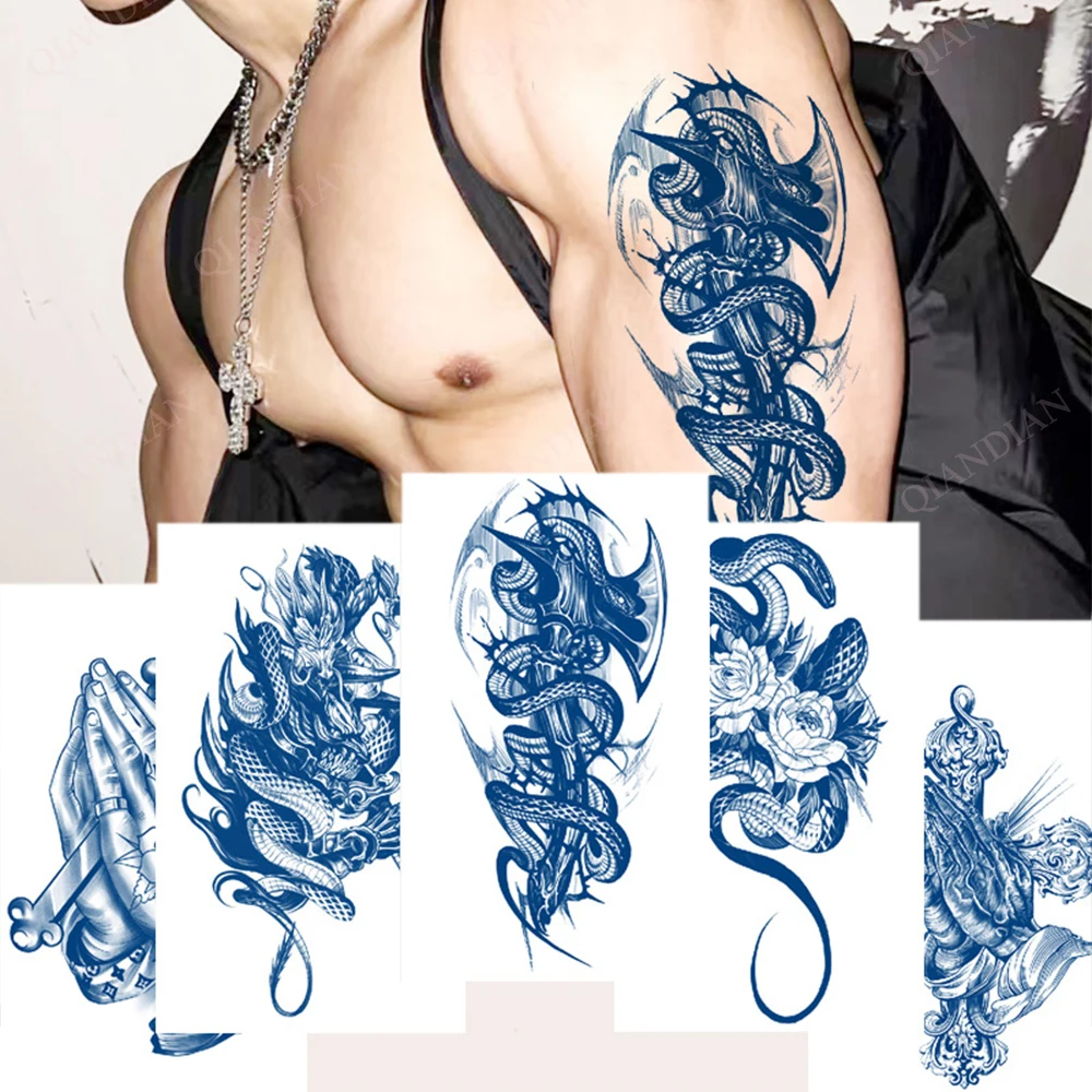 Juice Lasting Ink TattooWaterproof Temporary Sticker Snake Axe Star Flower Women Men Totem Cross Pray Arm Fake Body Art Tattoos
Juice Lasting Ink TattooWaterproof Temporary Sticker Snake Axe Star Flower Women Men Totem Cross Pray Arm Fake Body Art Tattoos