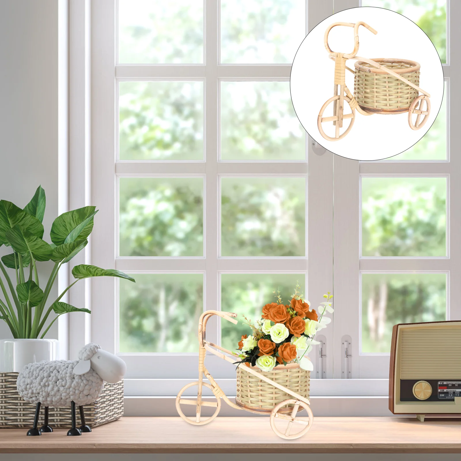 Planter Flower Stand Pot Bike Basket Tricycle Holder Hanging Large Cart Succulent Artificial Display Bonsai Decor Decorative
Planter Flower Stand Pot Bike Basket Tricycle Holder Hanging Large Cart Succulent Artificial Display Bonsai Decor Decorative