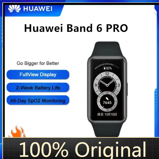 Original Huawei Band 6 pro Smartband Blood Oxygen LED Screen Heart Rate Tracker Sleep monitoring thermometer NFC SmartBracelet
Original Huawei Band 6 pro Smartband Blood Oxygen LED Screen Heart Rate Tracker Sleep monitoring thermometer NFC SmartBracelet