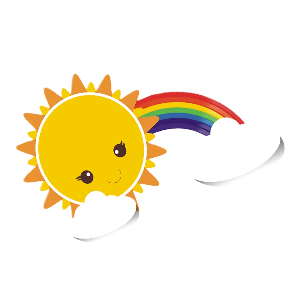 1PC Rainbow Smiling Sun Wall Sticker Creative Wallpaper Unique Wall Decal Decorative Sticker for Living Room Home
1PC Rainbow Smiling Sun Wall Sticker Creative Wallpaper Unique Wall Decal Decorative Sticker for Living Room Home