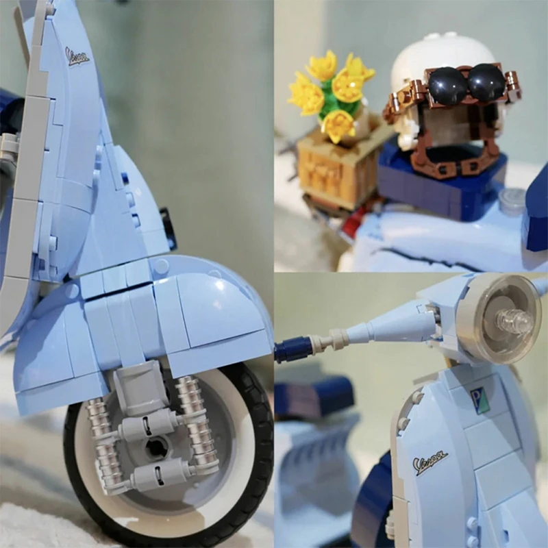 Roman Holida Vespa 125 MOC 10298 Famous Motorcycle City MOTO Assembled Building Blocks Bricks High-Tech Model Toys For Kids Gift
Roman Holida Vespa 125 MOC 10298 Famous Motorcycle City MOTO Assembled Building Blocks Bricks High-Tech Model Toys For Kids Gift