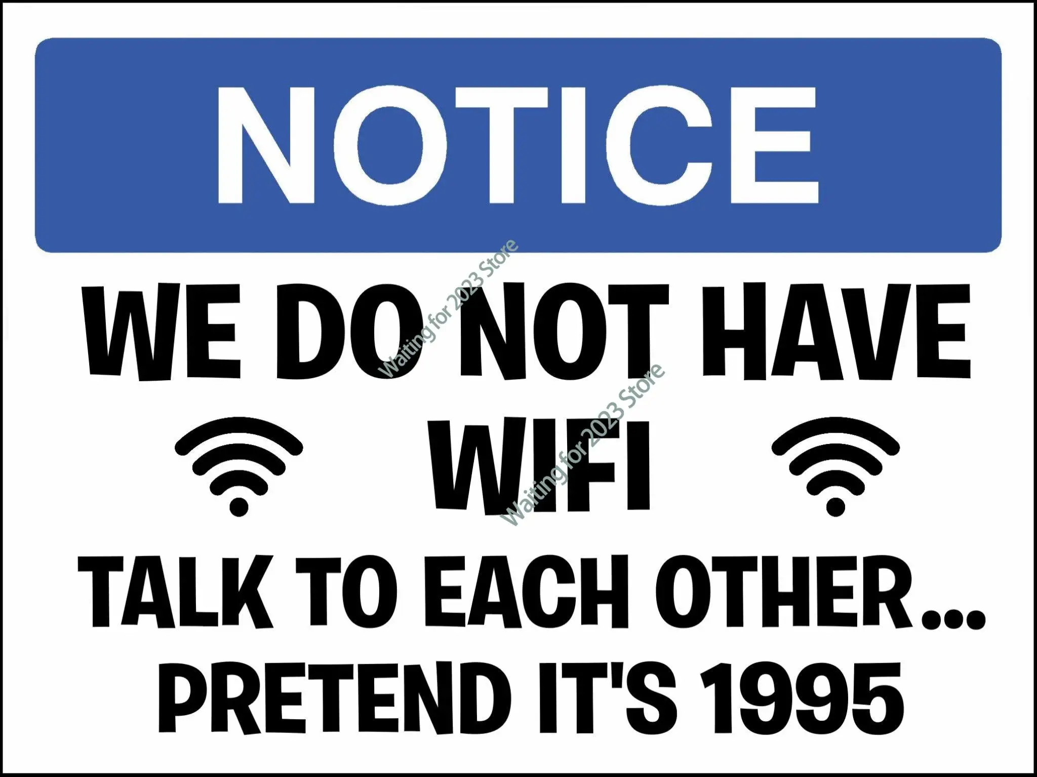Wall Tin - Pub Shed Bar Man Cave Home Bedroom Office Kitchen Gift Metal Sign - No Wifi Talk Pretend like it's 1995 fun Warning
Wall Tin - Pub Shed Bar Man Cave Home Bedroom Office Kitchen Gift Metal Sign - No Wifi Talk Pretend like it's 1995 fun Warning