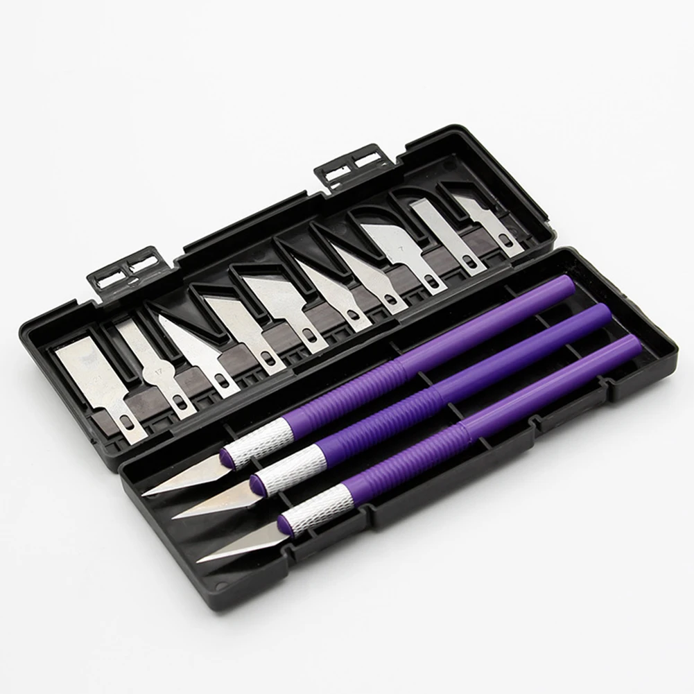 13Pcs Set Art Carving Cutter With Box Carving-Knife Blade Replacement Operation Paper Sticker Cutter Wood Carving Blade
13Pcs Set Art Carving Cutter With Box Carving-Knife Blade Replacement Operation Paper Sticker Cutter Wood Carving Blade