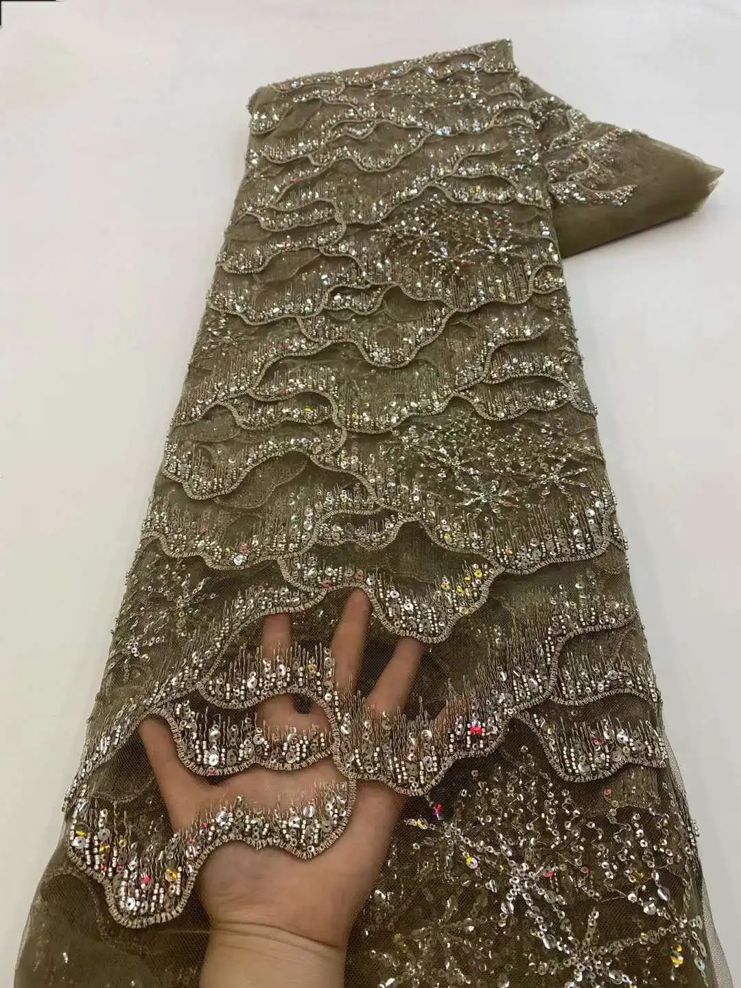 African Sequence Beaded Lace 2023 High Quality Sequins Net Embroidery French Wedding Prom Lace Fabric For Sewing
African Sequence Beaded Lace 2023 High Quality Sequins Net Embroidery French Wedding Prom Lace Fabric For Sewing