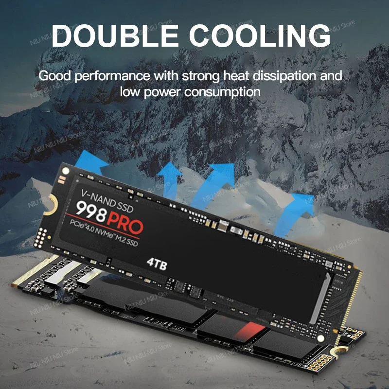 

4TB 2TB Sata 990 Pro with Heatsink Ssd Nvme M2 PCIe 4.0 M.2 2280 22000MB/S Drives for PS5 PlayStation5 Laptop Gaming Computer