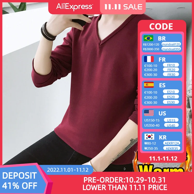 5XL Long Sleeve Men's Thermal T Shirt Winter Plus Velvet Thermal Underwear Tops Casual V Neck O Neck Pajamas Blouse
5XL Long Sleeve Men's Thermal T Shirt Winter Plus Velvet Thermal Underwear Tops Casual V Neck O Neck Pajamas Blouse