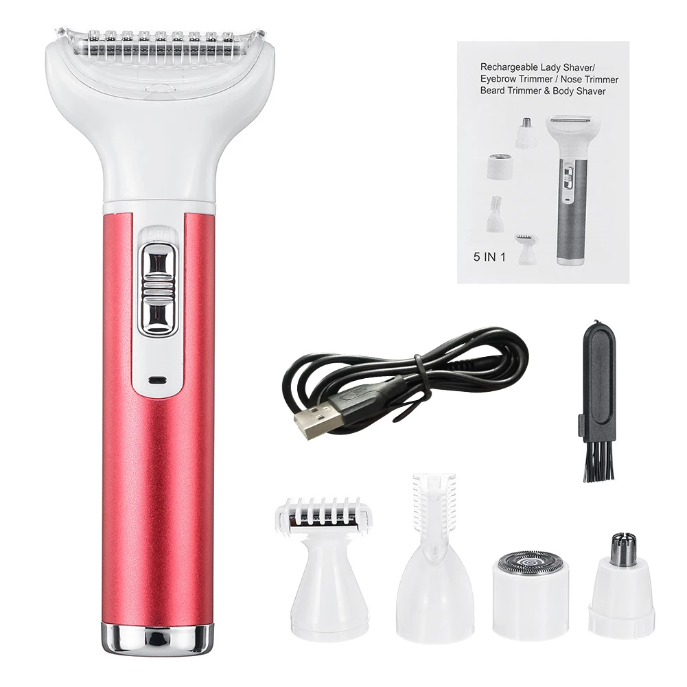 Women Leg Epilator Facial Nose Hair Trimmer USB Rechargeable Electric Shaver Armpit 5 In 1 Waterproof Body Razor Bikini Area
Women Leg Epilator Facial Nose Hair Trimmer USB Rechargeable Electric Shaver Armpit 5 In 1 Waterproof Body Razor Bikini Area