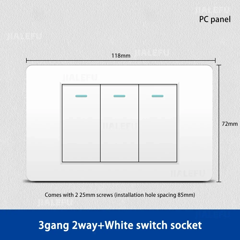 DELEFU 3-х клавишный настенный выключатель
DELEFU 3-х клавишный настенный выключатель