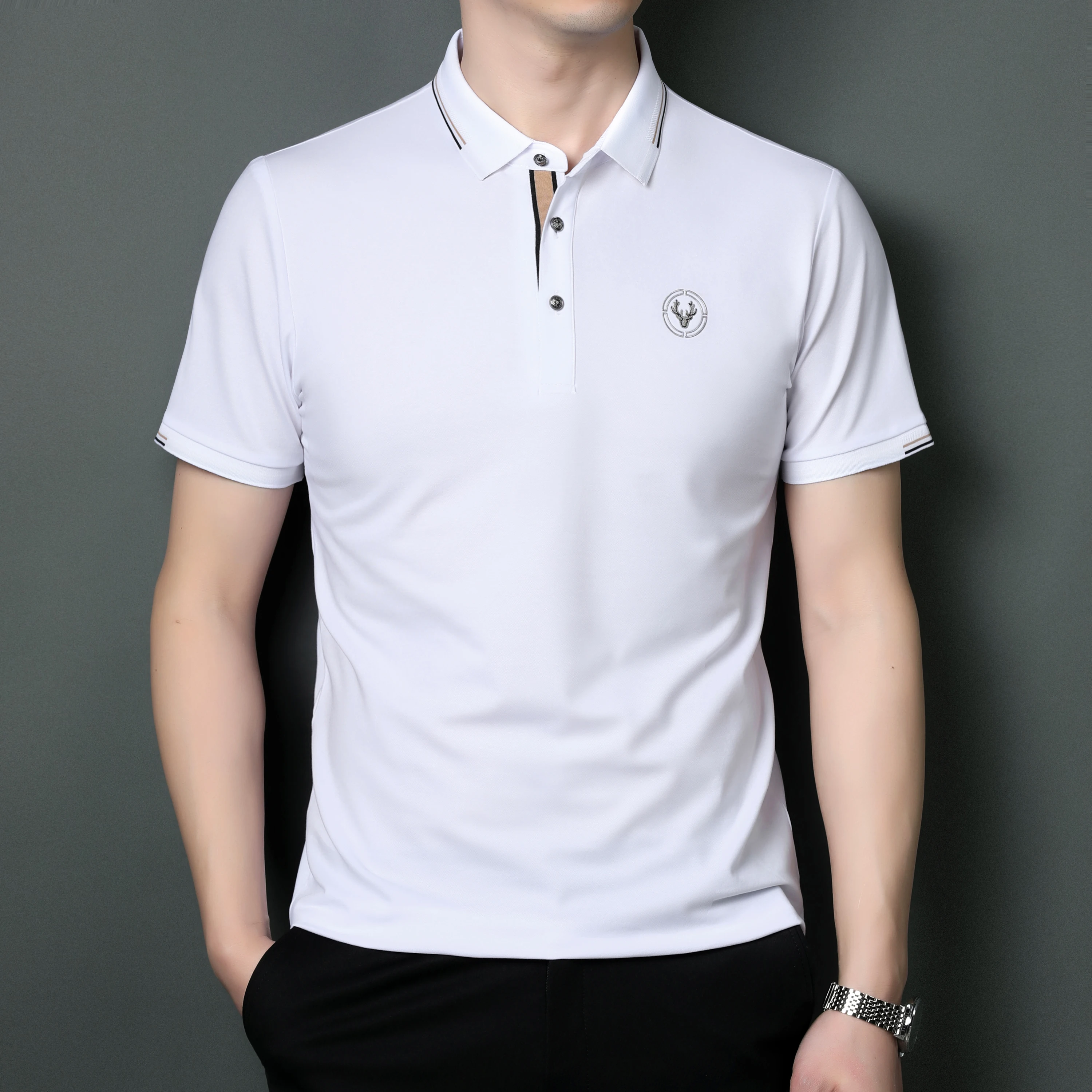 Men's cotton 100% short-sleeved summer men's T-sleeve quick-drying short-sleeved casual fashion dry casual short-sleeved polo
Men's cotton 100% short-sleeved summer men's T-sleeve quick-drying short-sleeved casual fashion dry casual short-sleeved polo