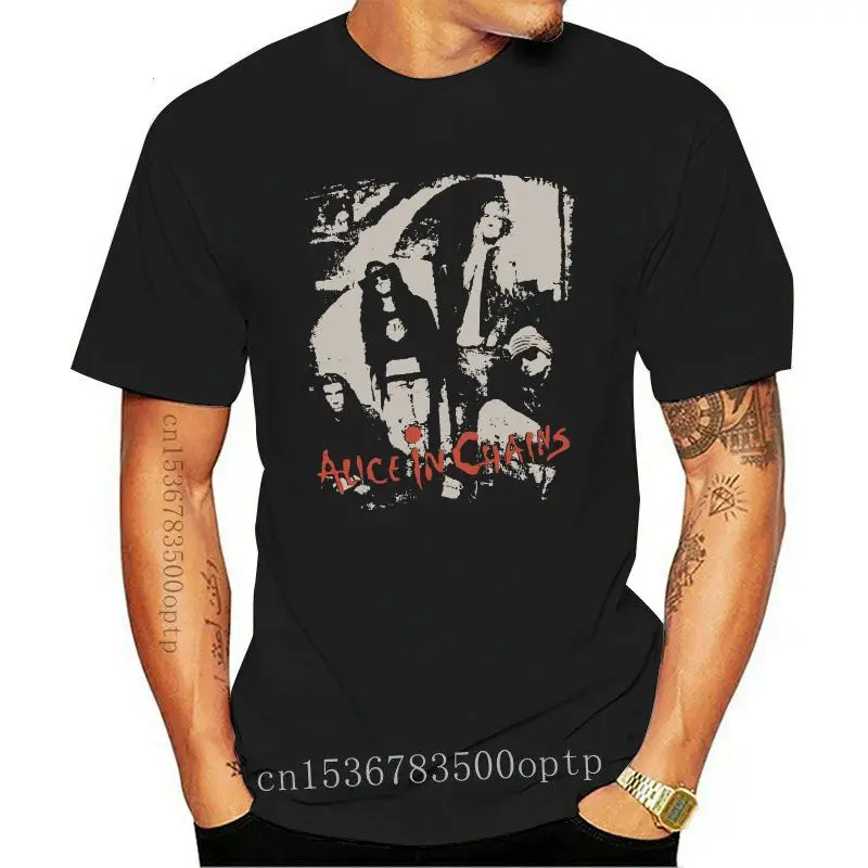 

Мужская одежда, футболка Alice In цепи, футболка американской рок-группы, ретро Джерри Кантрелл, гранж, топы в стиле хип-хоп, футболка