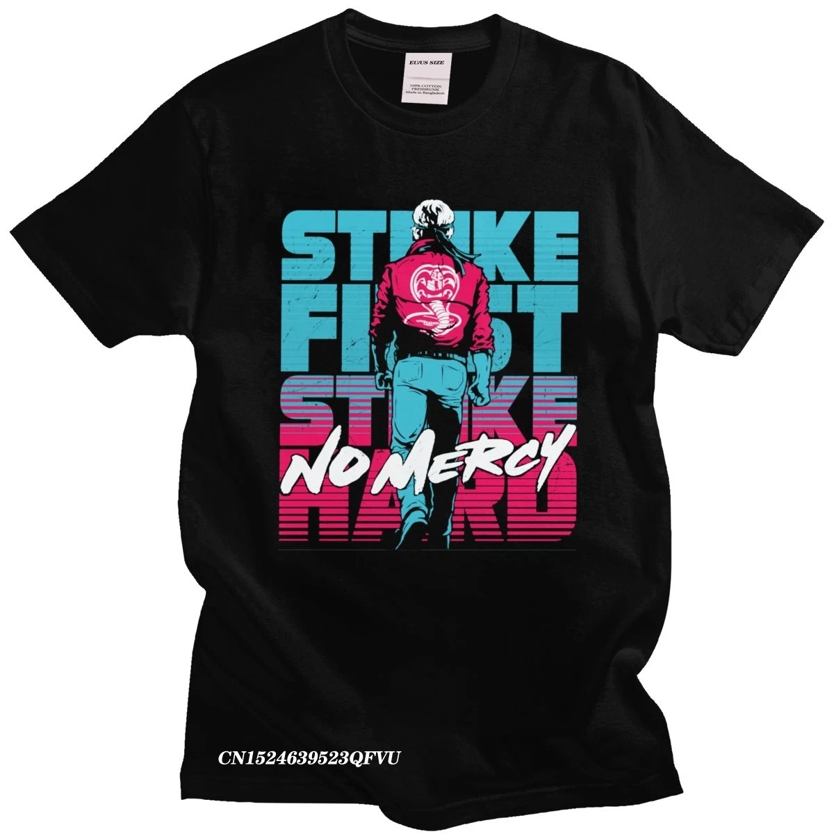 Vintage Cobra Kai Shirt Homme Soft Cotton Karate Kid Strike First Strike Hard No Mercy Tee Camisas Mend Fashion T-Shirt Clothes
Vintage Cobra Kai Shirt Homme Soft Cotton Karate Kid Strike First Strike Hard No Mercy Tee Camisas Mend Fashion T-Shirt Clothes