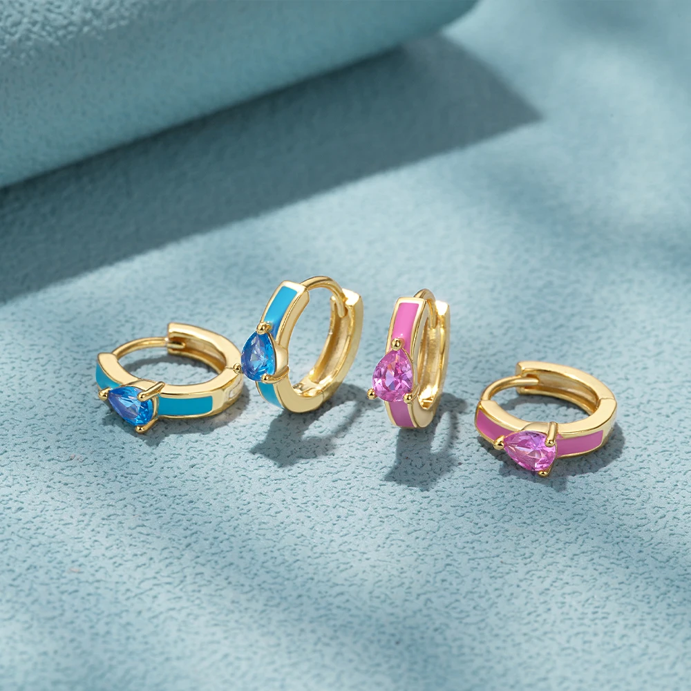 ROXI 1Pair Summer Colorful Enamel Hoop Earrings for Women 925 Sterling Silver Water Drop Zircons Jewelry pendientes plata 925
ROXI 1Pair Summer Colorful Enamel Hoop Earrings for Women 925 Sterling Silver Water Drop Zircons Jewelry pendientes plata 925
