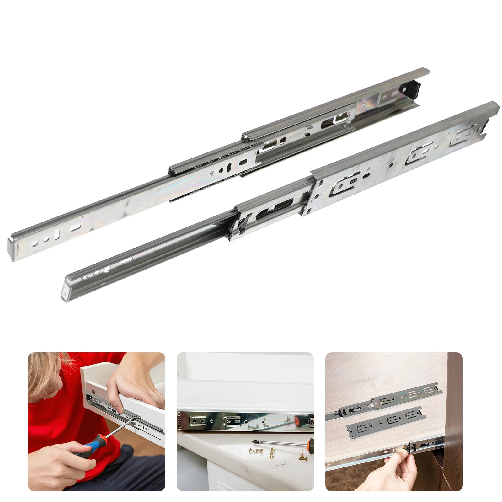 2pcs Heavy Duty Extension Cold Rolled Steel Heavy Duty Drawer Slides Drawer Replacement Parts Drawer Slides
2pcs Heavy Duty Extension Cold Rolled Steel Heavy Duty Drawer Slides Drawer Replacement Parts Drawer Slides