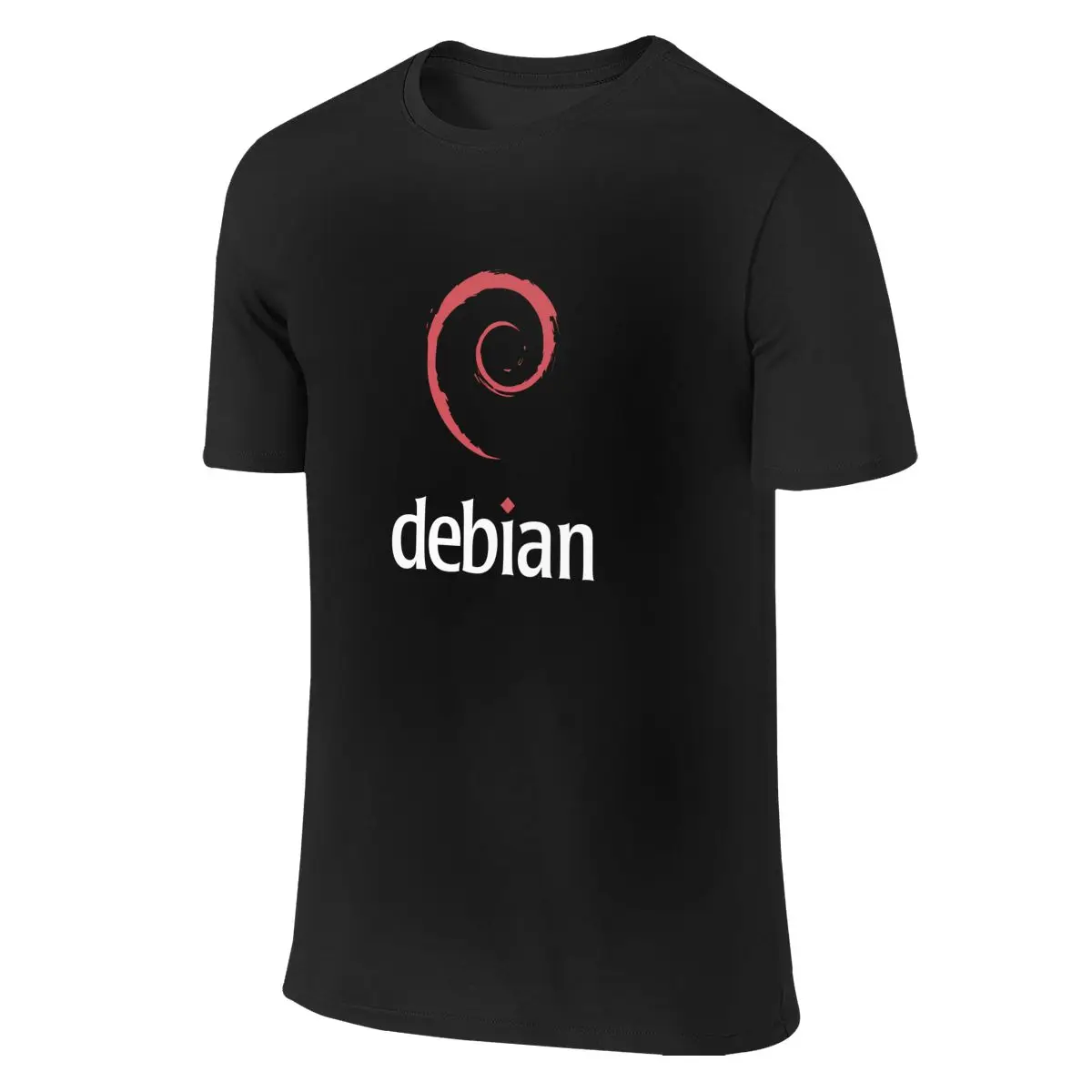 Футболка с принтом на тему системы Linux и Debian летняя хлопковая футболка коротким