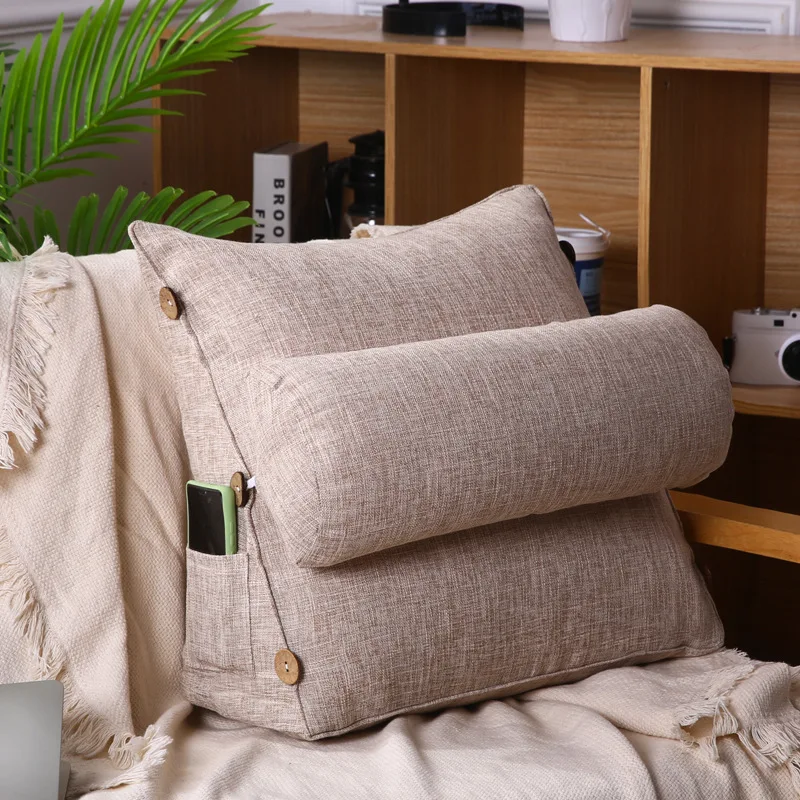 New Soft Back Triangle Waist Sofa Cushion Pillow Office Protector Large Lumbar Support s Cojines Decorativos Cotton Linen
New Soft Back Triangle Waist Sofa Cushion Pillow Office Protector Large Lumbar Support s Cojines Decorativos Cotton Linen