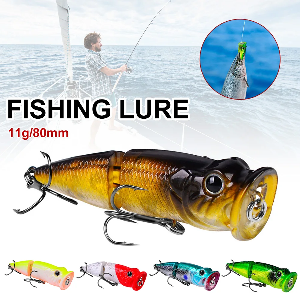 1Pcs Fishing Lures 8m/11g Topwater Popper Bait 5 Color Fishing Bait Artificial Wobblers Plastic Fishing Tackle with 6# Hooks
1Pcs Fishing Lures 8m/11g Topwater Popper Bait 5 Color Fishing Bait Artificial Wobblers Plastic Fishing Tackle with 6# Hooks