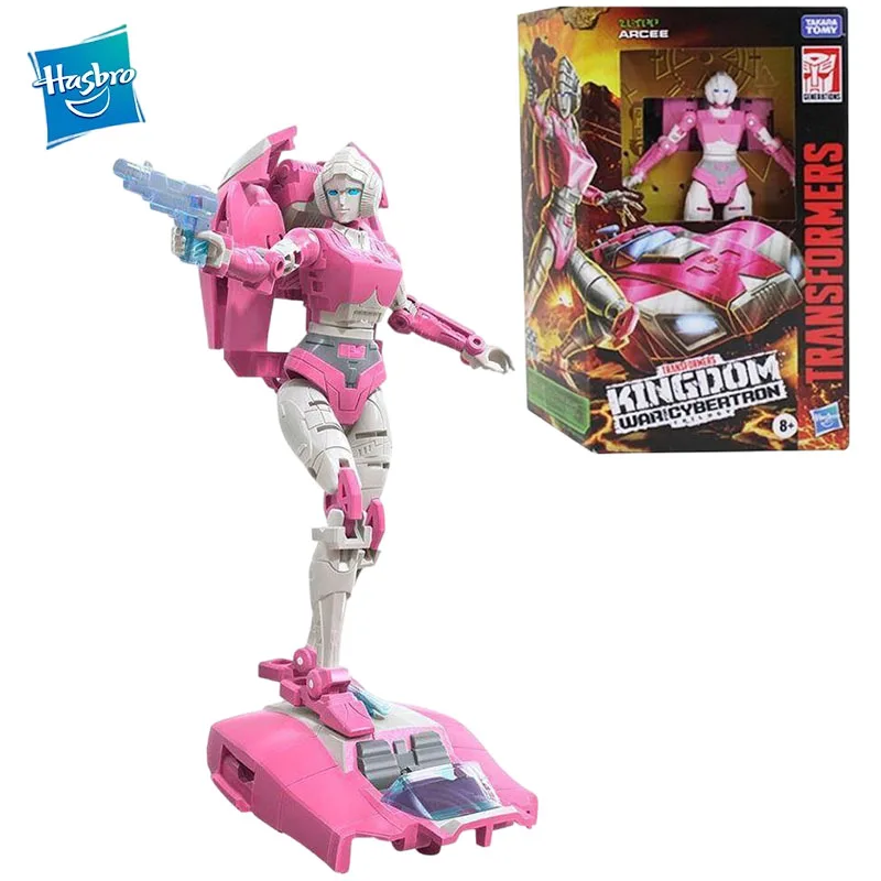 

В наличии Оригинальные фигурки героев аниме Hasbro Трансформеры Kingdom Deluxe Arcee, модели игрушек