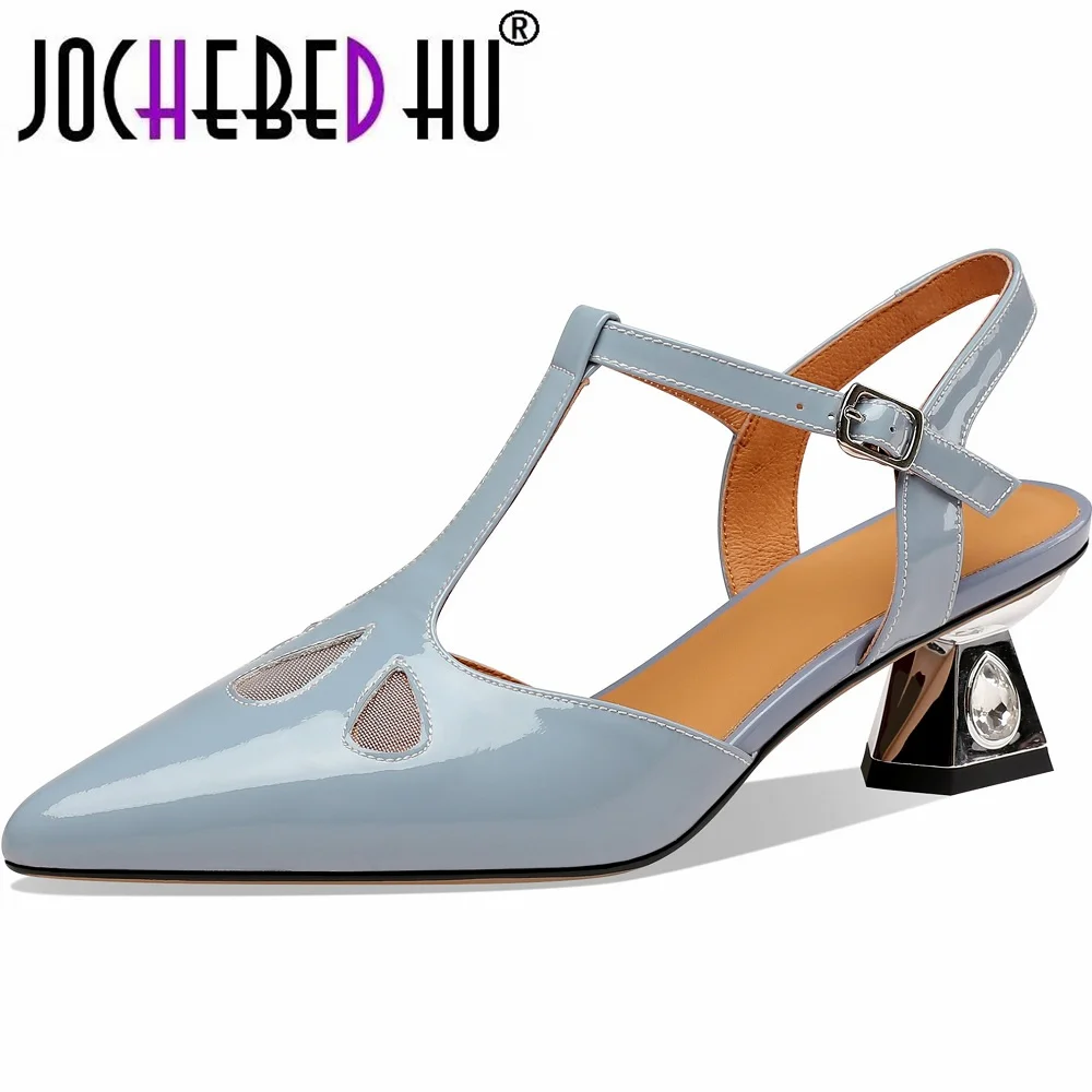 【JOCHEBED HU】New Genuine Leather Women Sandals Fashion Pointed Toe Ladies High Heels Shoes Summer Party Shoes 34-42
【JOCHEBED HU】New Genuine Leather Women Sandals Fashion Pointed Toe Ladies High Heels Shoes Summer Party Shoes 34-42